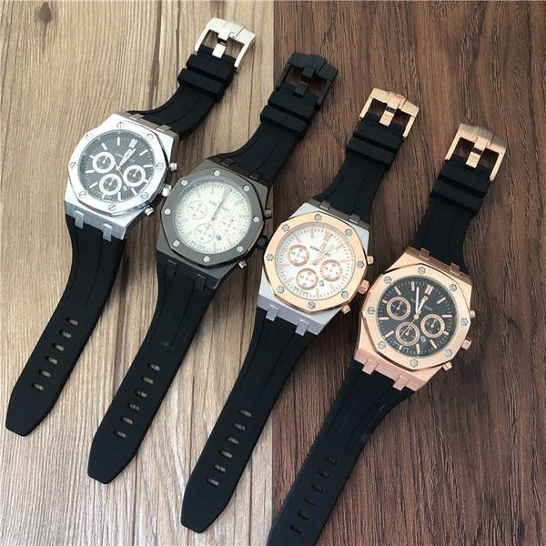 famous brand mens sport watch royal oak casual watches multiple styles 43mm silicone strap stainless steel men gold watch gift, Slivery;brown
famous brand mens sport watch royal oak casual watches multiple styles 43mm silicone strap stainless steel men gold watch gift, Slivery;brown