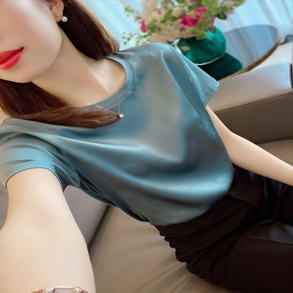 light luxury simple and atmospheric stitching cotton and t-shirt round collar short sleeve vertical smooth silk silk t-shirt women's 6, White
light luxury simple and atmospheric stitching cotton and t-shirt round collar short sleeve vertical smooth silk silk t-shirt women's 6, White