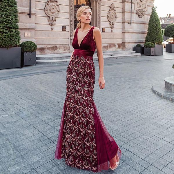 party dresses deep v neck velvet tassel sequin vintage long evening dress women retro elegant plus size high waist gala maxi, White;black
party dresses deep v neck velvet tassel sequin vintage long evening dress women retro elegant plus size high waist gala maxi, White;black
