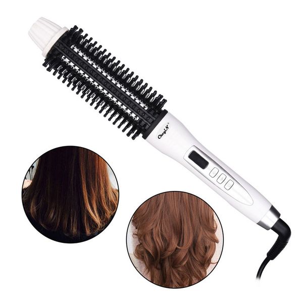 2 in 1 ceramic rotating hair brush curler roller rotate styler comb styling curling with led digital temperature control 
2 in 1 ceramic rotating hair brush curler roller rotate styler comb styling curling with led digital temperature control