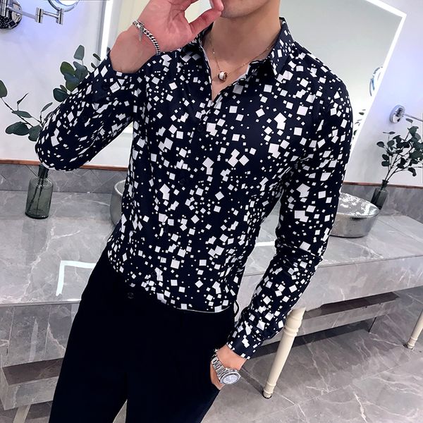2018 autumn new men's shirts fashion brand slim fit print shirt male long sleeves dress tuexdo shirt camisa masculina, White;black
2018 autumn new men's shirts fashion brand slim fit print shirt male long sleeves dress tuexdo shirt camisa masculina, White;black