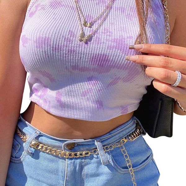 women summer tie dye tanks casual soft purple blue pink sleeveless o-neck polyester fabric short tank vest crop, White
women summer tie dye tanks casual soft purple blue pink sleeveless o-neck polyester fabric short tank vest crop, White
