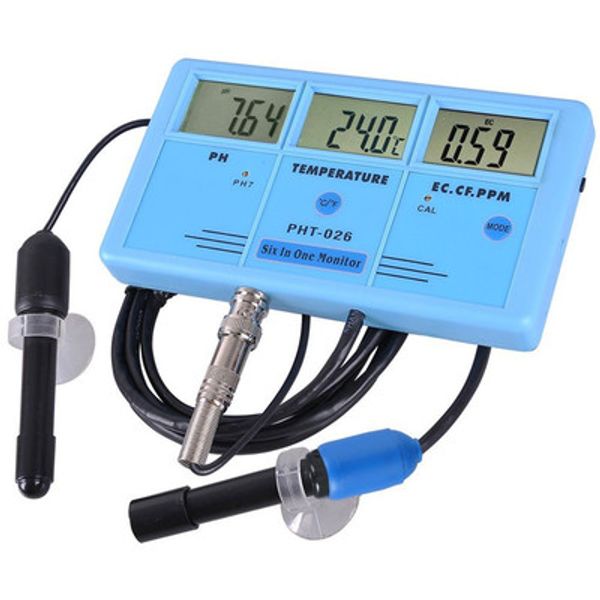 pht-026 multi-function water quality meter ec cf tds ph celsius fahrenheit with rechargeable battery 6-in-1 tester
pht-026 multi-function water quality meter ec cf tds ph celsius fahrenheit with rechargeable battery 6-in-1 tester