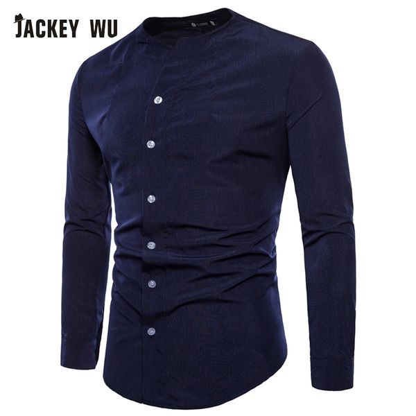 jackeywu brand casual shirts men 2019 korean fashion collarless long sleeve dress shirt business social camisa masculina white, White;black
jackeywu brand casual shirts men 2019 korean fashion collarless long sleeve dress shirt business social camisa masculina white, White;black