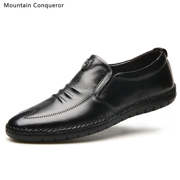 mountain conqueror 2019 new split leather men shoes fashion casual slip on formal business oxfords flats drive shoes size 38-44, Black
mountain conqueror 2019 new split leather men shoes fashion casual slip on formal business oxfords flats drive shoes size 38-44, Black