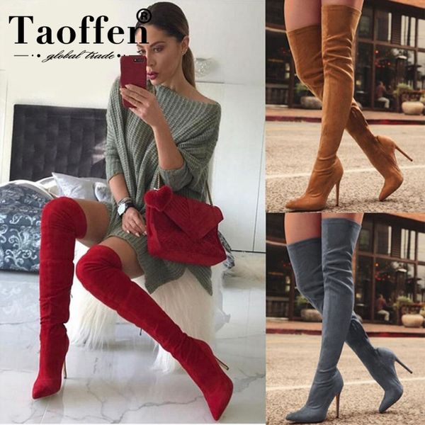 taoffen brand new women shoes woman boots large size 31-43 autumn over the knee boots thin high heels shoes party boot, Black
taoffen brand new women shoes woman boots large size 31-43 autumn over the knee boots thin high heels shoes party boot, Black