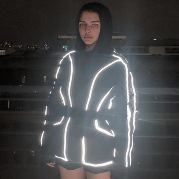 3m reflective womens designer jumpsuits 20ss womens panelled set fashion slim rompers with zipper, Black;white
3m reflective womens designer jumpsuits 20ss womens panelled set fashion slim rompers with zipper, Black;white