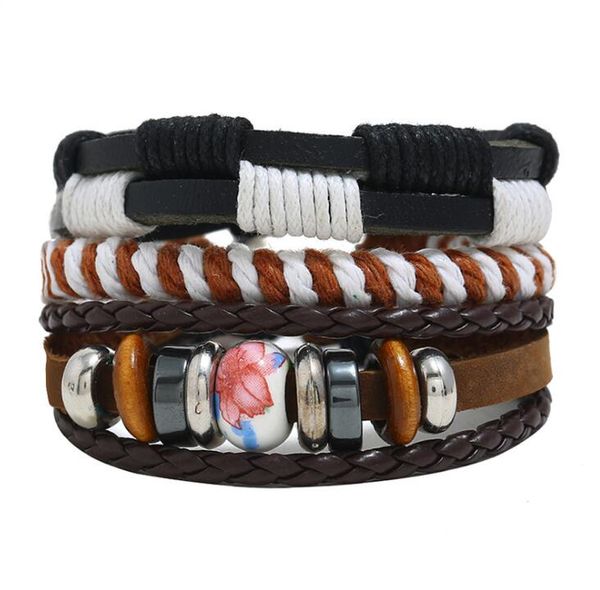 2020 100% genuine leather bracelet diy ceramic beads beading men's combination suit bracelet 3styles/1set, Black
2020 100% genuine leather bracelet diy ceramic beads beading men's combination suit bracelet 3styles/1set, Black