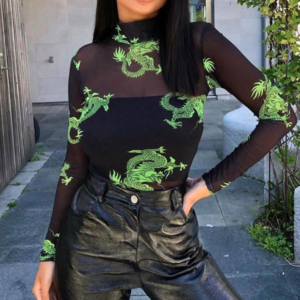 bodysuits womens round neck long sleeve printed perspective mesh gauze slim sweet style jumpsuit, Black;white
bodysuits womens round neck long sleeve printed perspective mesh gauze slim sweet style jumpsuit, Black;white