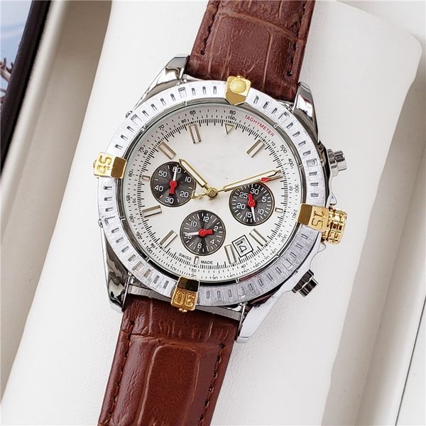 new leather japanese quartz mens stainless steel watches sports men's satch small pointers work 1884 wrist watches ing, Slivery;brown
new leather japanese quartz mens stainless steel watches sports men's satch small pointers work 1884 wrist watches ing, Slivery;brown
