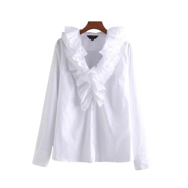 women ruffled collar white blouses office wear long sleeve shirts casual blusas
women ruffled collar white blouses office wear long sleeve shirts casual blusas