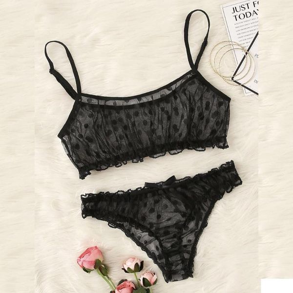 new women dot mesh bra bowknot underpants sleepwear black lingerie set s-xl ladies seamless wire lace solid suits, Red;black
new women dot mesh bra bowknot underpants sleepwear black lingerie set s-xl ladies seamless wire lace solid suits, Red;black