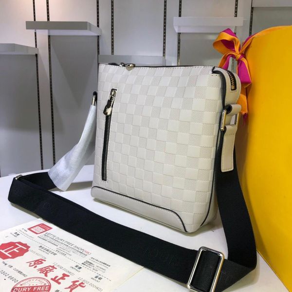 new men womens designer handbags white plaid genuine leather crossbody bag ladies boys brand shoulder bags 25x20x7cm
new men womens designer handbags white plaid genuine leather crossbody bag ladies boys brand shoulder bags 25x20x7cm