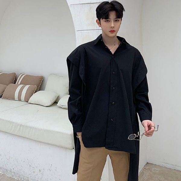 novo homem manga comprida camisas casuais masculino estilo punk gótico solto camisas vestido roupas de palco, White;black
novo homem manga comprida camisas casuais masculino estilo punk gótico solto camisas vestido roupas de palco, White;black