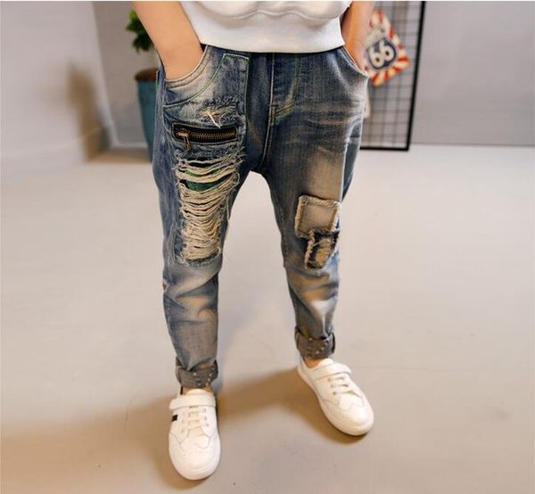 children's clothing spring and autumn boys hole jeans boys pencil pants, children's hole jeans, Blue
children's clothing spring and autumn boys hole jeans boys pencil pants, children's hole jeans, Blue