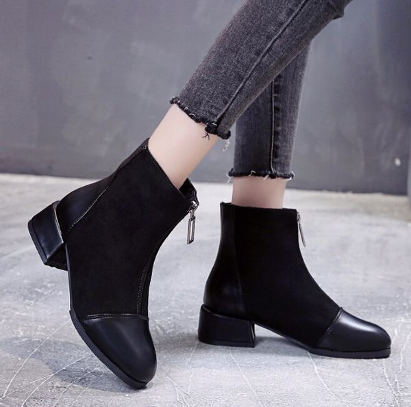 thick heel zipper martin boots female spring and autumn single boots children 2020 autumn fashion mid-heeled ins net red boots tide, Black
thick heel zipper martin boots female spring and autumn single boots children 2020 autumn fashion mid-heeled ins net red boots tide, Black