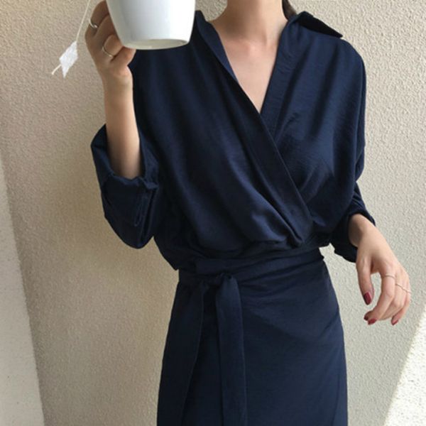 casual dresses women fall elegant v neck solid bandage bodycon long shirt dress female plus size vestido sleeve robe femme clothes, Black;gray
casual dresses women fall elegant v neck solid bandage bodycon long shirt dress female plus size vestido sleeve robe femme clothes, Black;gray