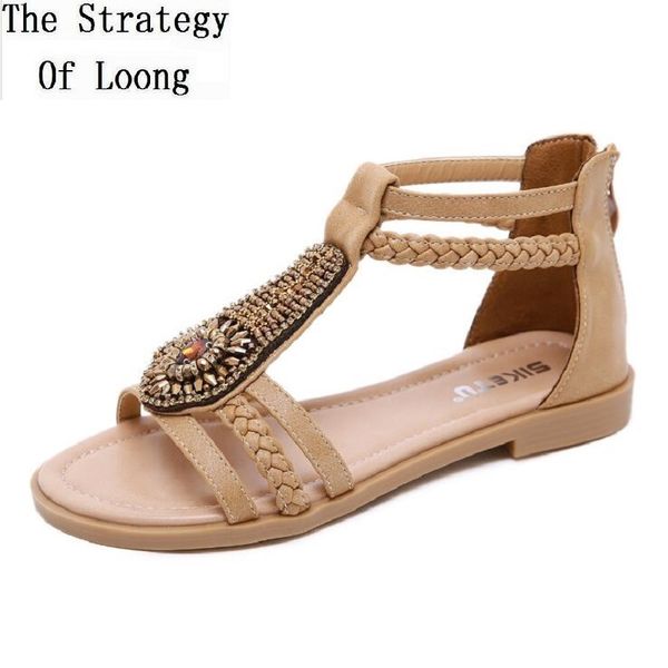 summer retro rhinestone women crystal string bead peep toe gladiator sandals ladies zipper woven strap flats shoes 20200510, Black
summer retro rhinestone women crystal string bead peep toe gladiator sandals ladies zipper woven strap flats shoes 20200510, Black