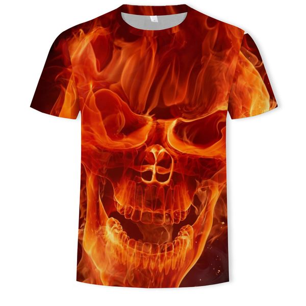 mens designer round collar short sleeve t-shirt 3d fire skull print, White;black
mens designer round collar short sleeve t-shirt 3d fire skull print, White;black