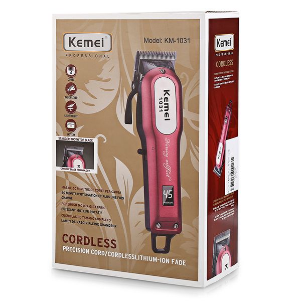 new kemei professional cordless hair clipper electric hair beard trimmer hair shaving machine cutting barber cortapelos cuchillo de barba
new kemei professional cordless hair clipper electric hair beard trimmer hair shaving machine cutting barber cortapelos cuchillo de barba