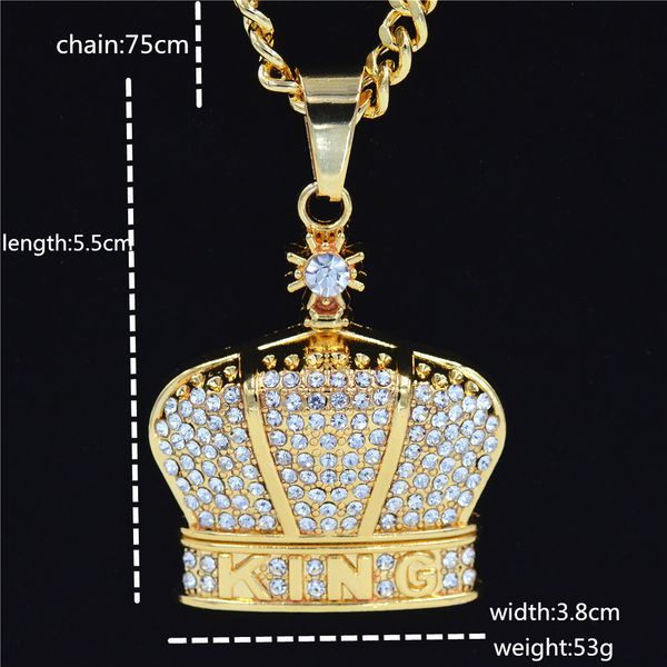 popular new european and american hip hop pendant rap crown hollow water necklace men's fashion accessories, Silver
popular new european and american hip hop pendant rap crown hollow water necklace men's fashion accessories, Silver