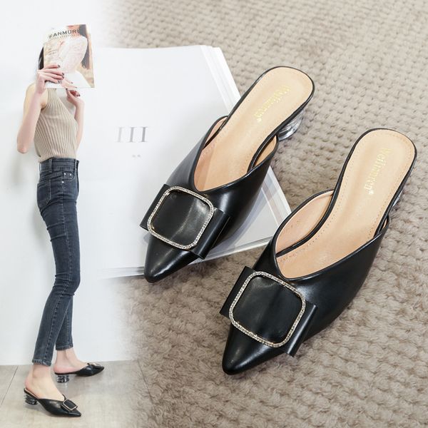 shoes pointed toe woman's slippers slides butterfly-knot fashion shallow med 2020 cover summer soft hoof heels basic, Black
shoes pointed toe woman's slippers slides butterfly-knot fashion shallow med 2020 cover summer soft hoof heels basic, Black