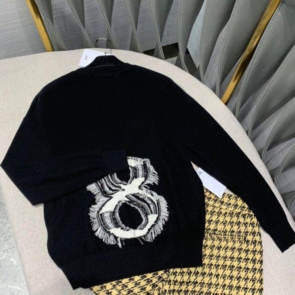 100% cashmere knit sweater women letter 8 jacquard embroidery tassel soft knitted pullover autumn casual jumper, White;black
100% cashmere knit sweater women letter 8 jacquard embroidery tassel soft knitted pullover autumn casual jumper, White;black
