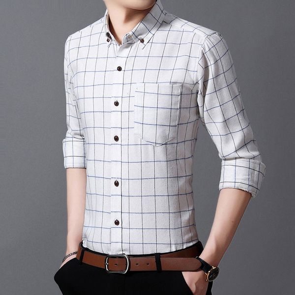new 2019 autumn fashion brand men clothes slim fit men long sleeve shirt plaid cotton casual shirt social plus size 5xl, White;black
new 2019 autumn fashion brand men clothes slim fit men long sleeve shirt plaid cotton casual shirt social plus size 5xl, White;black