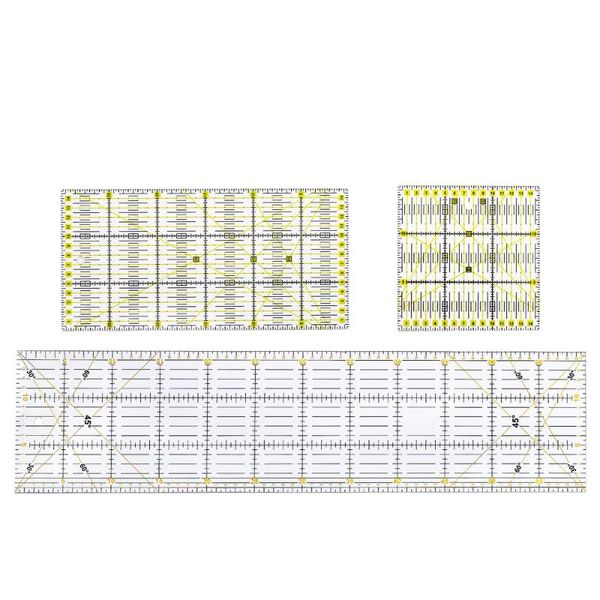 3pcs patchwork ruler quilting tools acrylic fabric cloth ruler for patchwork diy sewing tools quilting templates sewing supplies, Black
3pcs patchwork ruler quilting tools acrylic fabric cloth ruler for patchwork diy sewing tools quilting templates sewing supplies, Black