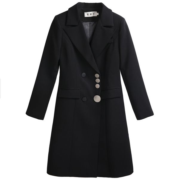spring and autumn korean version of the long section of slim casual small suit jacket black chic casual waist small suit female, White;black
spring and autumn korean version of the long section of slim casual small suit jacket black chic casual waist small suit female, White;black