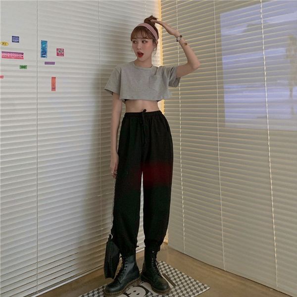 small high-waisted ultra-short t-shirt loose versatile simple short-sleeved summer unwaisted jazz dance sports female, White
small high-waisted ultra-short t-shirt loose versatile simple short-sleeved summer unwaisted jazz dance sports female, White