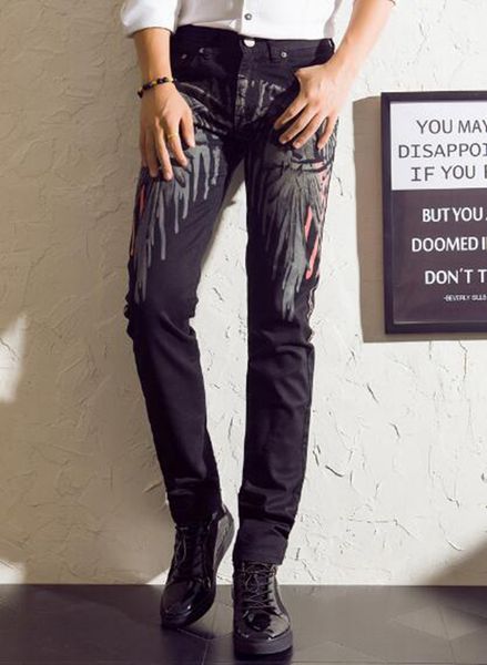 men's europe america and south korea version of the new personality slim straight straight tube nightclub cowboy small leg pants / 29-3, Blue
men's europe america and south korea version of the new personality slim straight straight tube nightclub cowboy small leg pants / 29-3, Blue