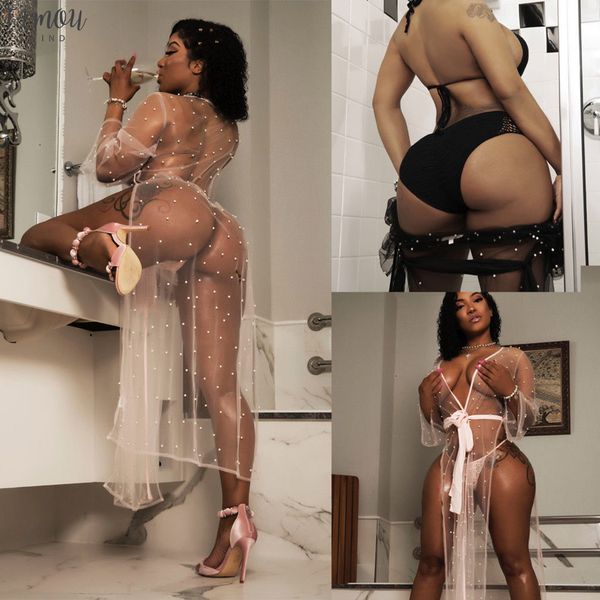 2020 new style fashion women lace beach long summer hollow out dot see through suit blouse, White
2020 new style fashion women lace beach long summer hollow out dot see through suit blouse, White