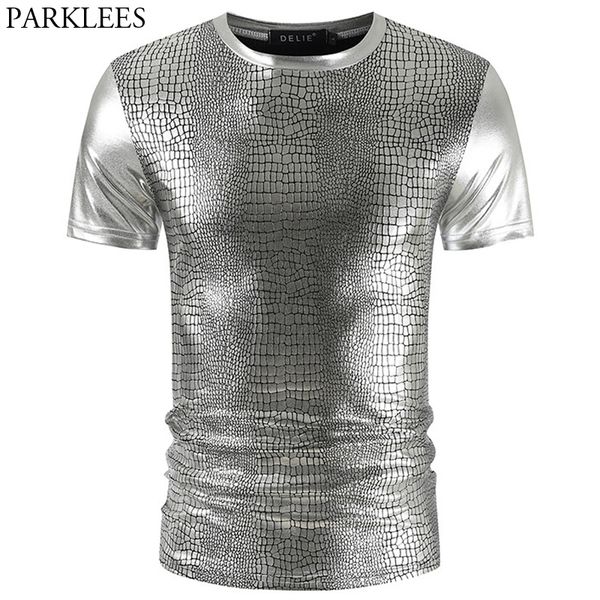 sliver coated metallic nightclub t shirt men 2020 snake pattern mens tshirts party prom stage clothing male tee shirt homme, White;black
sliver coated metallic nightclub t shirt men 2020 snake pattern mens tshirts party prom stage clothing male tee shirt homme, White;black
