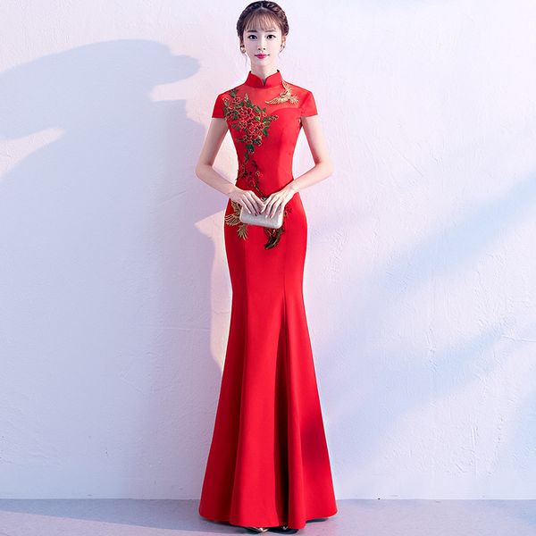 red women mermaid cheongsam long party dress embroidery mandarin collar elegant prom noble banquet ball gown vestido xs-3xl
red women mermaid cheongsam long party dress embroidery mandarin collar elegant prom noble banquet ball gown vestido xs-3xl