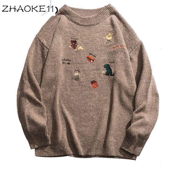 embroidery dinosaur hamburger bear pullover knitted sweaters harajuku casual knitwear jumper hip hop streetwear, White;black
embroidery dinosaur hamburger bear pullover knitted sweaters harajuku casual knitwear jumper hip hop streetwear, White;black