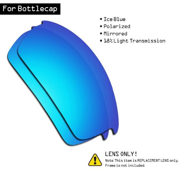 smartvlt polarized sunglasses replacement lenses for bottlecap - blue