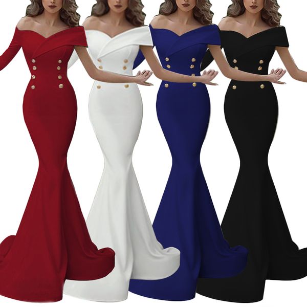 wipalo autumn winter women evening party dress one shoulder bodycon trumpet double breasted maxi dress solid robe vestidos, Black;pink
wipalo autumn winter women evening party dress one shoulder bodycon trumpet double breasted maxi dress solid robe vestidos, Black;pink
