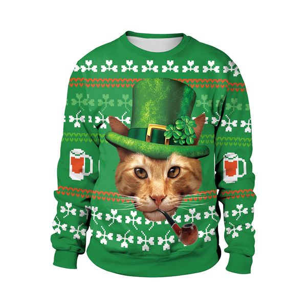 funny digital print smoking cat st patrick's day sweatshirts for men beer clovers printed paddy's day sweatshirts plus size, Black
funny digital print smoking cat st patrick's day sweatshirts for men beer clovers printed paddy's day sweatshirts plus size, Black