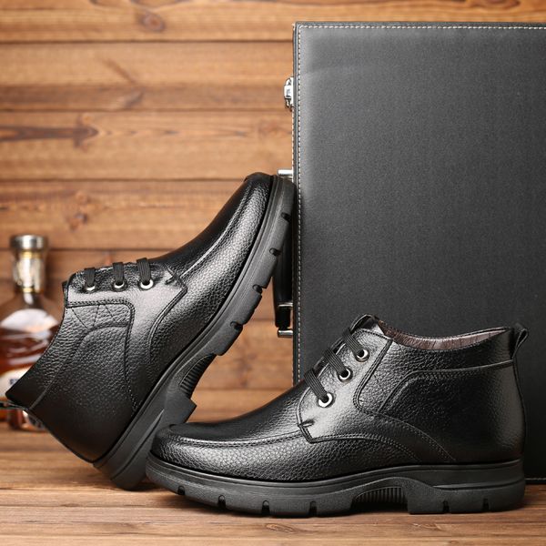 new 2019 genuine leather shoes men winter boots -30 warm cotton shoes cow leather man ankle boots casual male footwear a1884, Black
new 2019 genuine leather shoes men winter boots -30 warm cotton shoes cow leather man ankle boots casual male footwear a1884, Black
