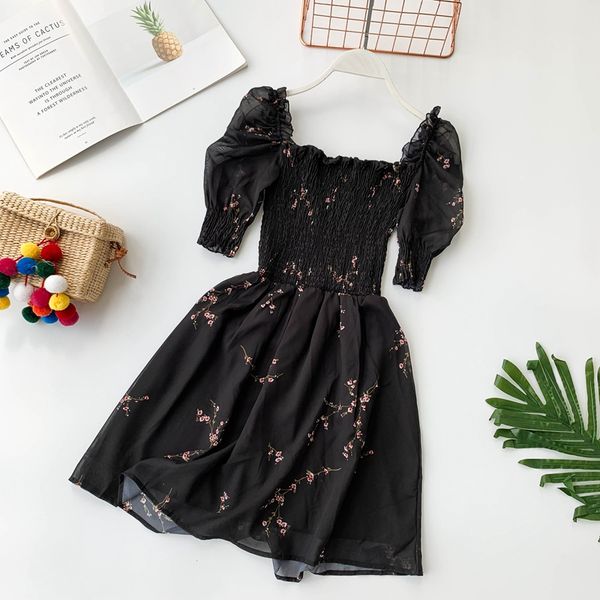 casual dresses 2021 women square collar puff lantern sleeve flower floral chiffon ruffles dress female short elastic slim party pullover, Black;gray
casual dresses 2021 women square collar puff lantern sleeve flower floral chiffon ruffles dress female short elastic slim party pullover, Black;gray