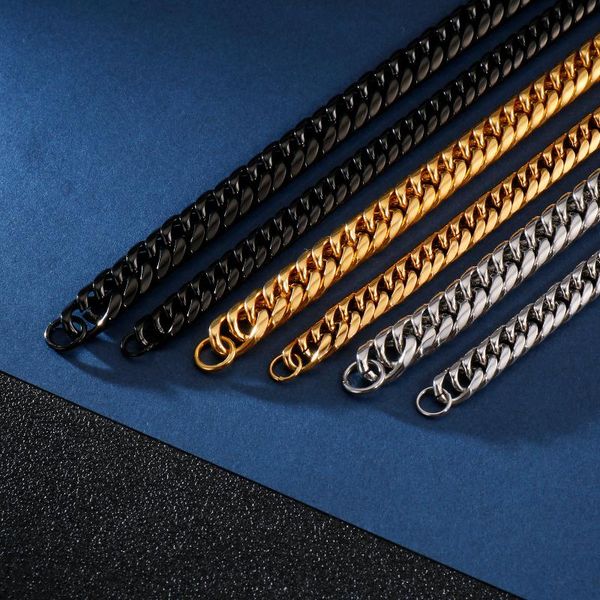9/11mm stainless steel polished bracelet for men curb chain cuban link men's bracelet black gold silver color jewelry
9/11mm stainless steel polished bracelet for men curb chain cuban link men's bracelet black gold silver color jewelry