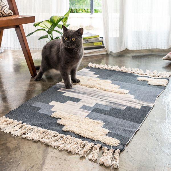 cilected hand-woven carpet tassel floor mat nordic cotton and linen entrance door mat living room carpet home bedroom area rug
cilected hand-woven carpet tassel floor mat nordic cotton and linen entrance door mat living room carpet home bedroom area rug