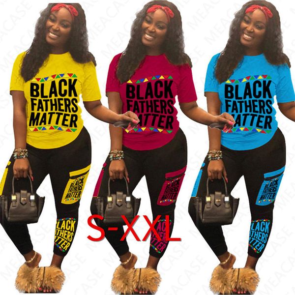 women black fathers matter tracksuit designer letters pullover t-shirt + patchwork pants leggings sports suit 2 piece clothing outfits d7105, White
women black fathers matter tracksuit designer letters pullover t-shirt + patchwork pants leggings sports suit 2 piece clothing outfits d7105, White