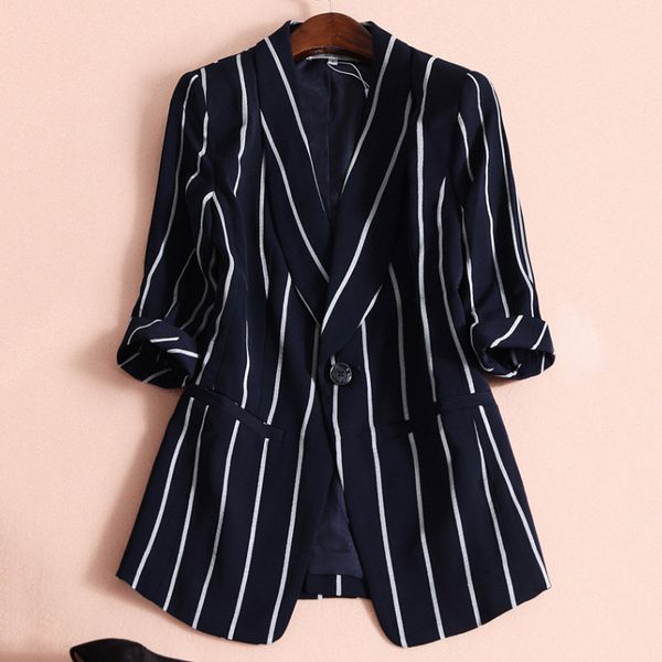 2019 Women Small Suit Vertical Striped Suit Casual Tops Female Long Sleeve Jacket Large Size L-5XL Women's Suits & Blazers Work Jackets Coat
2019 Women Small Suit Vertical Striped Suit Casual Tops Female Long Sleeve Jacket Large Size L-5XL Women's Suits & Blazers Work Jackets Coat