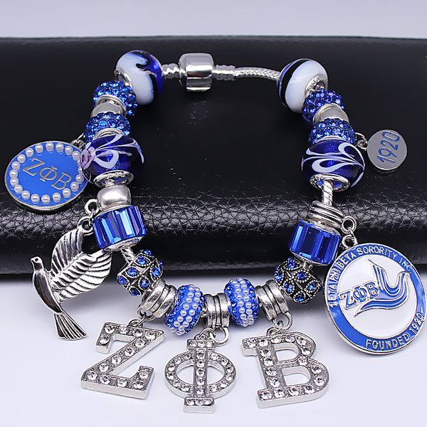 new fashion blue european big hole beads zeta phi beta bracelet university greek society sorority jewelry bangle, Golden;silver
new fashion blue european big hole beads zeta phi beta bracelet university greek society sorority jewelry bangle, Golden;silver
