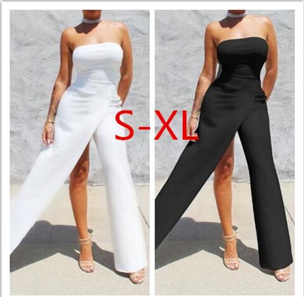 women's jumpsuits & rompers wide leg pants jumpsuit women split loose long black white strapless for ladies
women's jumpsuits & rompers wide leg pants jumpsuit women split loose long black white strapless for ladies