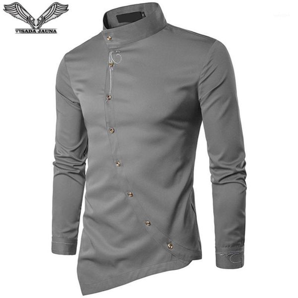 visada jauna 2018 new men's fashion cotton long sleeved shirt solid color slim fit shirts men casual irregular man dress n89311, White;black
visada jauna 2018 new men's fashion cotton long sleeved shirt solid color slim fit shirts men casual irregular man dress n89311, White;black