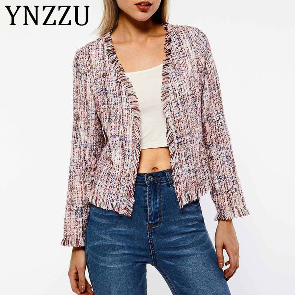 ynzzu elegant tweed tassel female jacket 2019 autumn short style long sleeve office lady workwear vintage lady outwears a1036, Black;brown
ynzzu elegant tweed tassel female jacket 2019 autumn short style long sleeve office lady workwear vintage lady outwears a1036, Black;brown