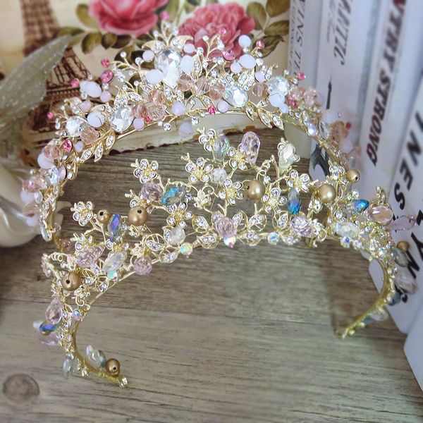 magnificent baroque flower princess king crown headdress wedding bridal prom floral tiara and crown wedding jewelry accessories, Golden;white
magnificent baroque flower princess king crown headdress wedding bridal prom floral tiara and crown wedding jewelry accessories, Golden;white